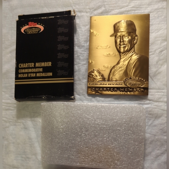 Topps Other - 1991 RARE BRONZE TOPPS STADIUM CLUB CHARTER MEMBER NOLAN RYAN 300TH WIN-